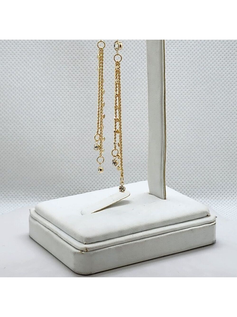 Brand New Brazilian 18k Gold Filled Beaded Gemstone Earrings - Picture 4 of 5